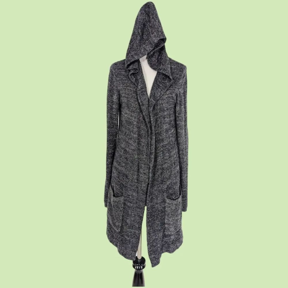 Barefoot Dreams CozyChic Lite Style 905 Hooded Long Cardigan Lounge‎ S Gray